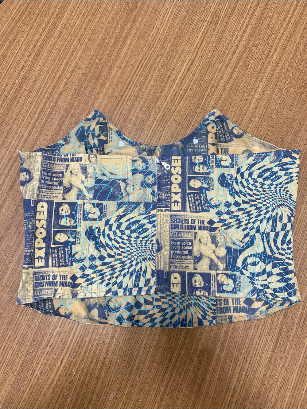 Miaou Women's
Leia Printed Corset in Wanted - Picture 4 of 9